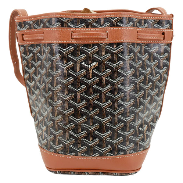 GOYARD Petit Flot Canvas Bucket Bag Black