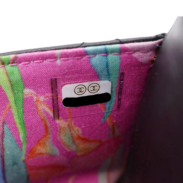 CHANEL Diamond Stitch Wallet On Chain Calfskin WOC Crossbody Bag Black