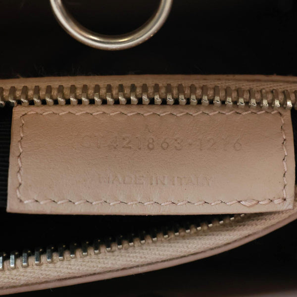 YVES SAINT LAURENT Sac de Jour Crocodile Embossed Leather Satchel Bag Blush Pink