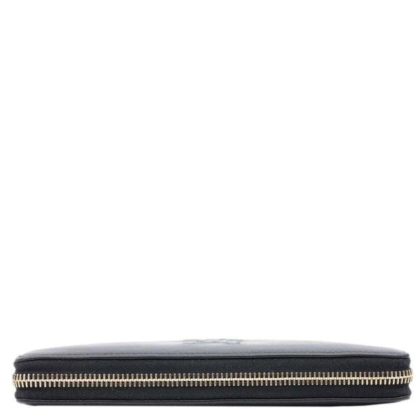 YVES SAINT LAURENT Belle De Jour Chevre Leather Zip Around Wallet Black