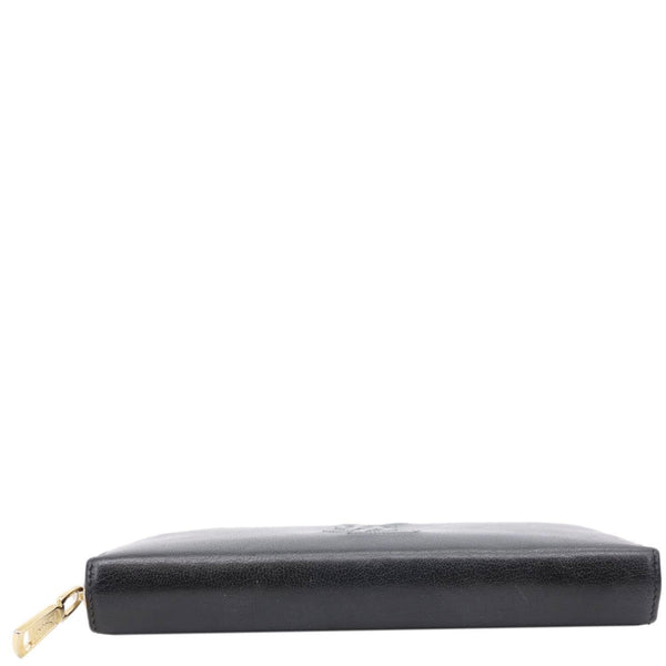 YVES SAINT LAURENT Belle De Jour Chevre Leather Zip Around Wallet Black