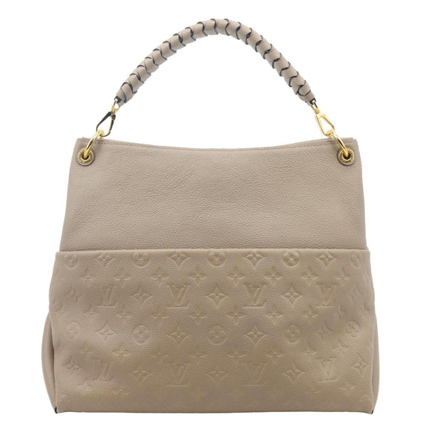 LOUIS VUITTON Maida Monogram Empreinte Leather Hobo Shoulder Bag Beige