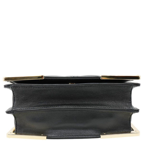 PRADA Quilted Nappa Stitched Leather Crossbody Bag Black