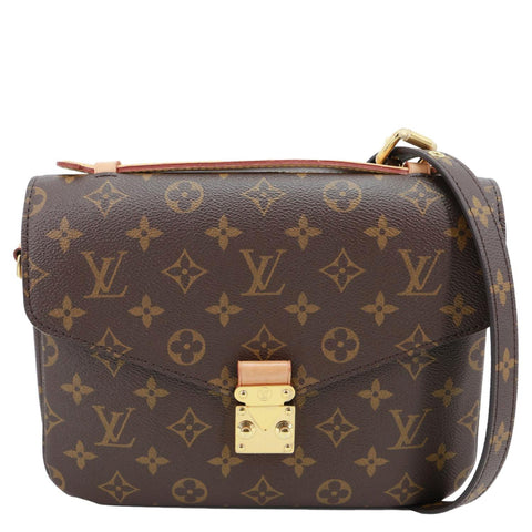 LOUIS VUITTON Metis Pochette Monogram Canvas Crossbody Bag Brown