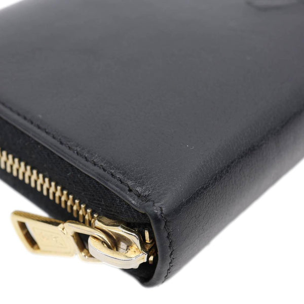 YVES SAINT LAURENT Belle De Jour Chevre Leather Zip Around Wallet Black