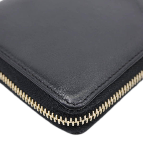 YVES SAINT LAURENT Belle De Jour Chevre Leather Zip Around Wallet Black