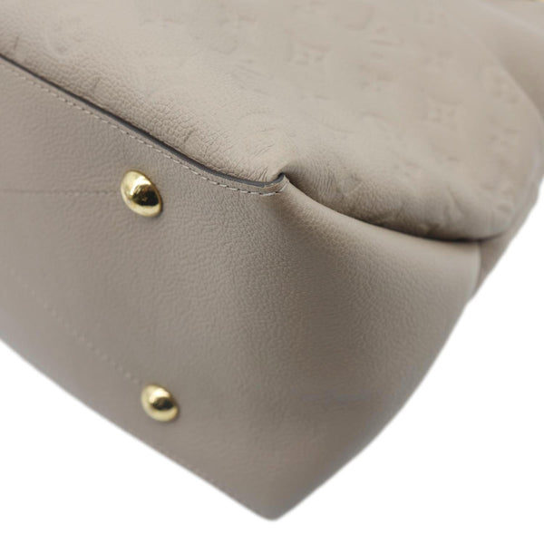 LOUIS VUITTON Maida Monogram Empreinte Leather Hobo Shoulder Bag Beige