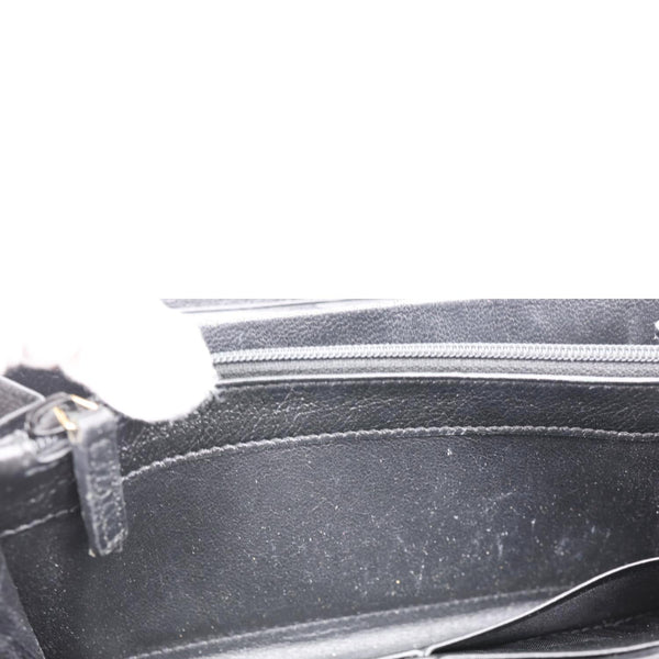 YVES SAINT LAURENT Belle De Jour Chevre Leather Zip Around Wallet Black