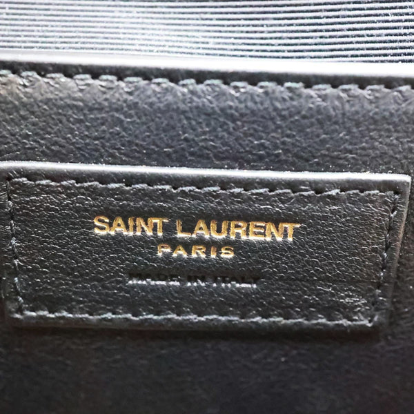YVES SAINT LAURENT Envelope Medium Matelasse Suede Crossbody Bag Brown