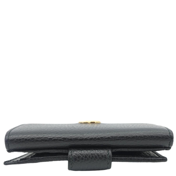 GUCCI GG Marmont Small Leather Bifold Wallet Black 456122