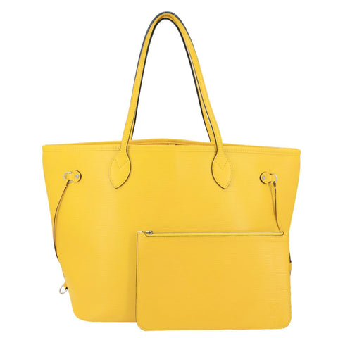 LOUIS VUITTON Neverfull MM Epi Leather Shoulder Bag Yellow