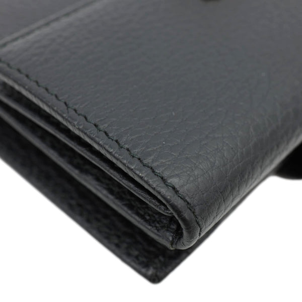 GUCCI GG Marmont Small Leather Bifold Wallet Black 456122