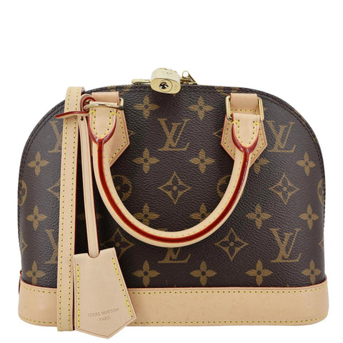 LOUIS VUITTON Alma BB Monogram Canvas Crossbody Bag Brown