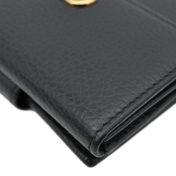 GUCCI GG Marmont Small Leather Bifold Wallet Black 456122