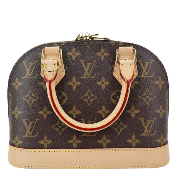 LOUIS VUITTON Alma BB Monogram Canvas Crossbody Bag Brown