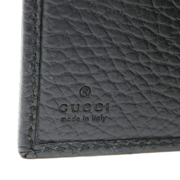 GUCCI GG Marmont Small Leather Bifold Wallet Black 456122