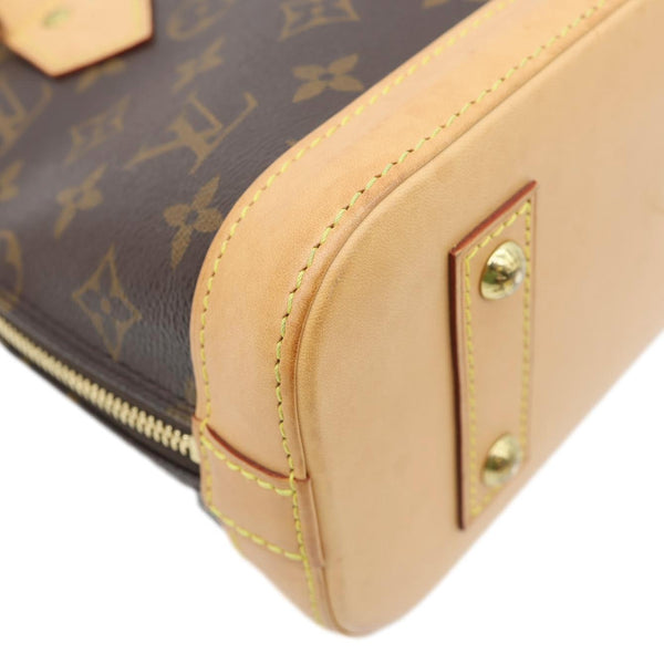 LOUIS VUITTON Alma BB Monogram Canvas Crossbody Bag Brown