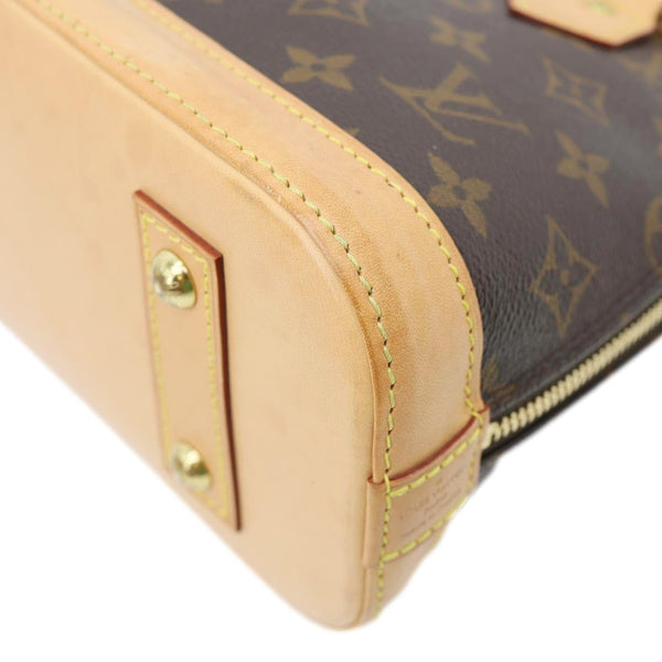 LOUIS VUITTON Alma BB Monogram Canvas Crossbody Bag Brown
