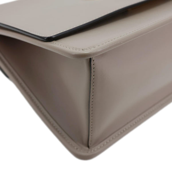 FENDI Kan I F Leather Shoulder Bag Grey