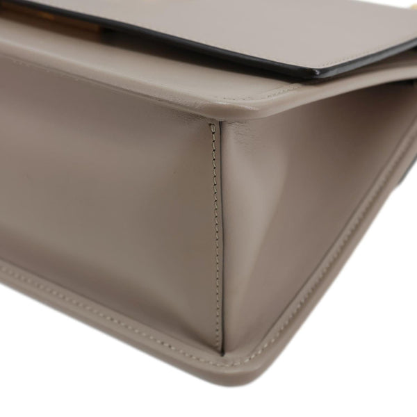FENDI Kan I F Leather Shoulder Bag Grey