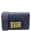 CHRISTIAN DIOR Dio(r)evolution Flap Calfskin Crossbody Bag Navy Blue