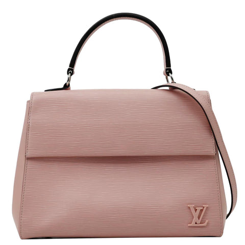 LOUIS VUITTON Cluny MM Epi Leather Top Handle Crossbody Bag Rose Ballerine