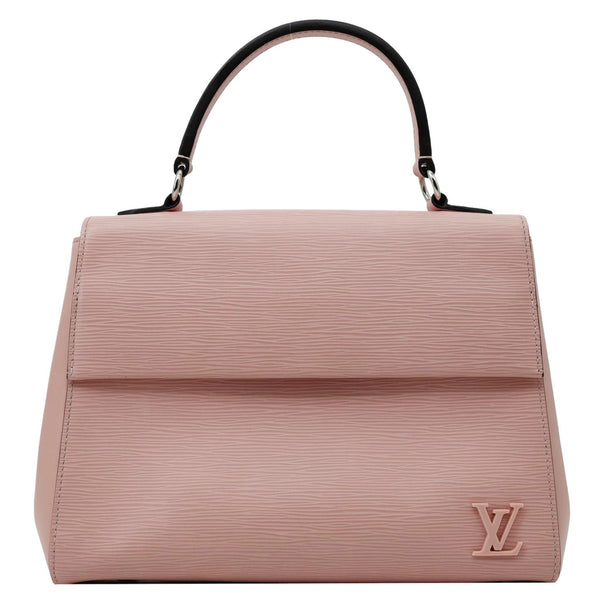 LOUIS VUITTON Cluny MM Epi Leather Top Handle Crossbody Bag Rose Ballerine