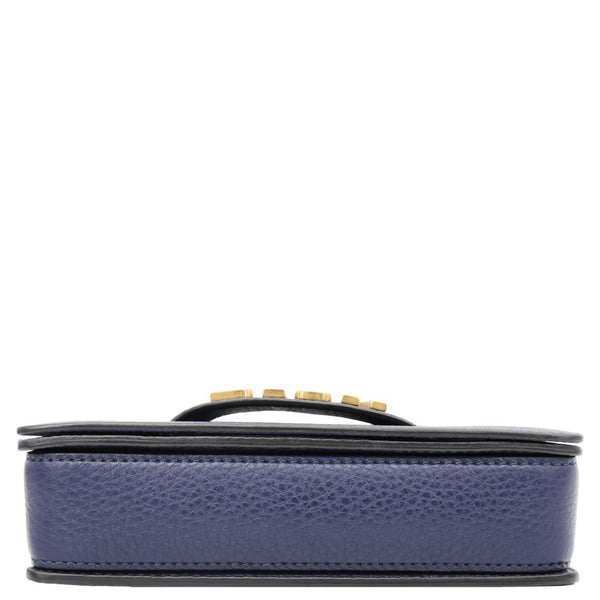 CHRISTIAN DIOR Dio(r)evolution Flap Calfskin Crossbody Bag Navy Blue