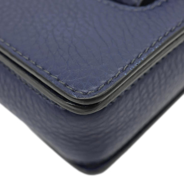 CHRISTIAN DIOR Dio(r)evolution Flap Calfskin Crossbody Bag Navy Blue