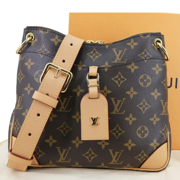 LOUIS VUITTON Odeon NM PM Monogram Canvas Shoulder Bag Brown
