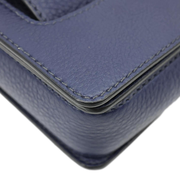 CHRISTIAN DIOR Dio(r)evolution Flap Calfskin Crossbody Bag Navy Blue