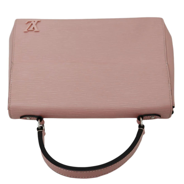 LOUIS VUITTON Cluny MM Epi Leather Top Handle Crossbody Bag Rose Ballerine