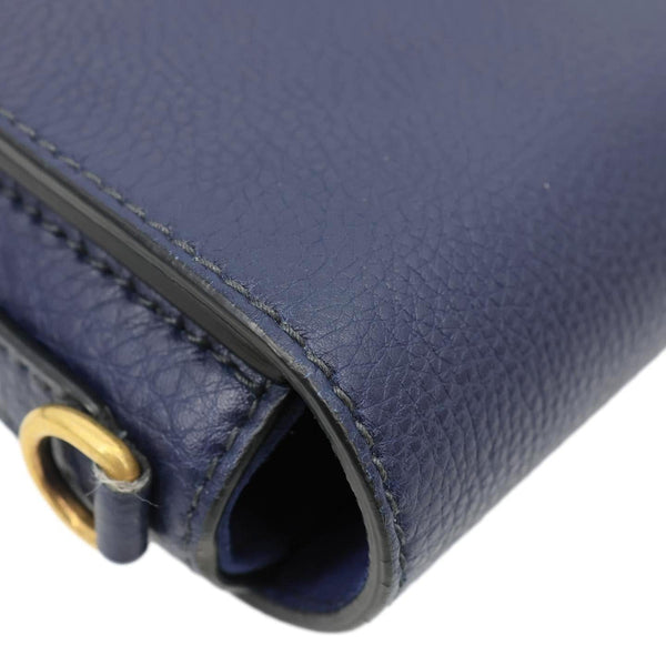 CHRISTIAN DIOR Dio(r)evolution Flap Calfskin Crossbody Bag Navy Blue