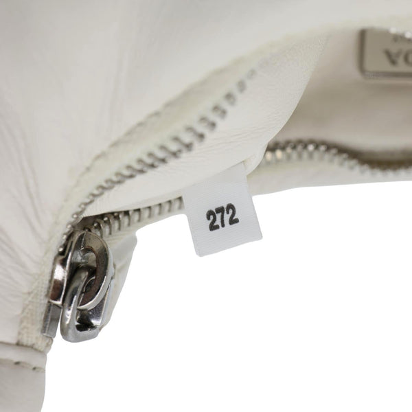 PRADA Padded Nappa Leather Hobo Bag White