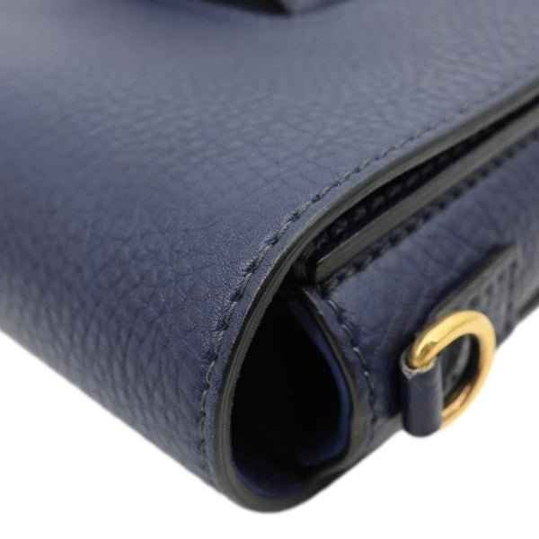CHRISTIAN DIOR Dio(r)evolution Flap Calfskin Crossbody Bag Navy Blue