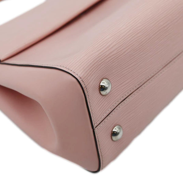 LOUIS VUITTON Cluny MM Epi Leather Top Handle Crossbody Bag Rose Ballerine