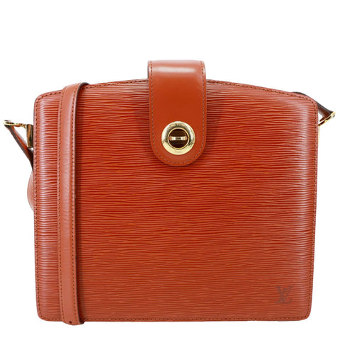 LOUIS VUITTON Capucine Vintage Epi Leather Shoulder Bag Orange