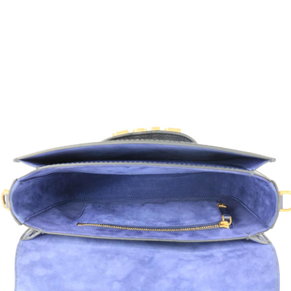 CHRISTIAN DIOR Dio(r)evolution Flap Calfskin Crossbody Bag Navy Blue