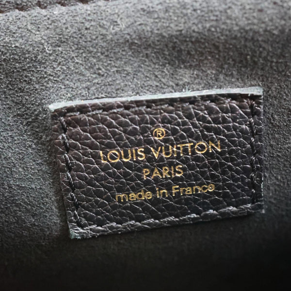 LOUIS VUITTON Lockme Oxford Grained Leather Crossbody Bag Black