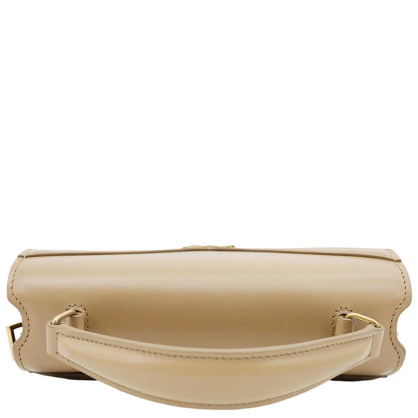 YVES SAINT LAURENT Cassandra Mini Leather Shoulder Bag Beige