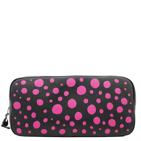 LOUIS VUITTON x YK Neverfull MM Infinity Dots Empreinte Leather Tote Bag Fuchsia