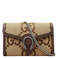 GUCCI Dionysus GG Jumbo Canvas Crossbody Bag Beige 401231