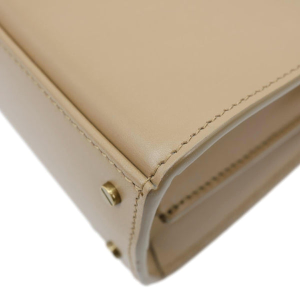 YVES SAINT LAURENT Cassandra Mini Leather Shoulder Bag Beige