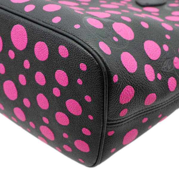 LOUIS VUITTON x YK Neverfull MM Infinity Dots Empreinte Leather Tote Bag Fuchsia