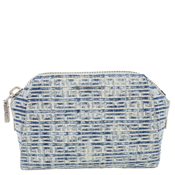 GIVENCHY Antigona Small 4G Embroidered Denim Crossbody Bag Blue