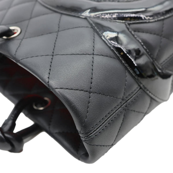 CHANEL Cambon Medium Quilted Calfskin Leather Tote Bag Black