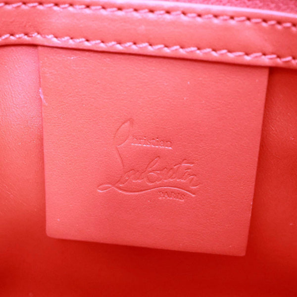 CHRISTIAN LOUBOUTIN Paloma Mini Embellished Leather Top Handle Crossbody Bag Navy Blue