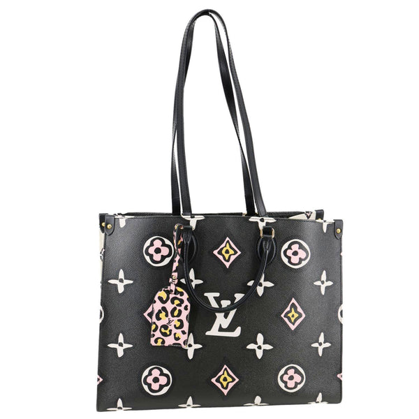 LOUIS VUITTON Onthego GM Wild At Heart Monogram Giant Canvas Tote Bag Black