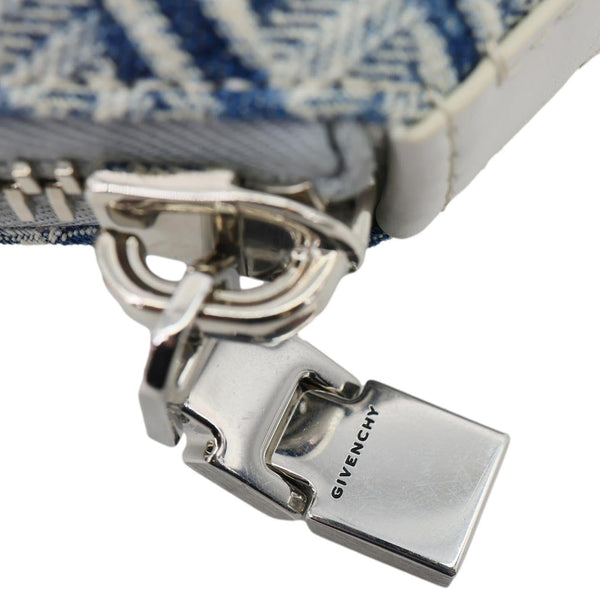 GIVENCHY Antigona Small 4G Embroidered Denim Crossbody Bag Blue