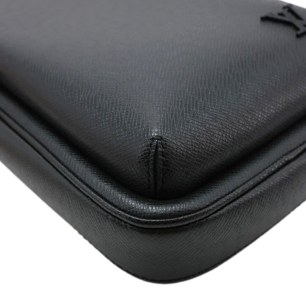 LOUIS VUITTON Avenue Sling Taiga Leather Backpack Black